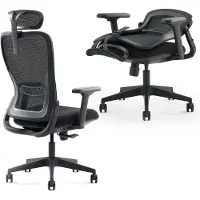 OEM Silla de oficina ergonómica de malla, plegable, ajustable, color negro medianoche