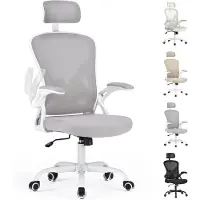 OEM Silla de oficina ergonómica con reposabrazos, ruedas y en color gris y blanco