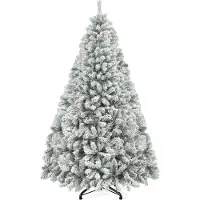 OEM Árbol de Navidad artificial con efecto de nieve, con 1346 ramas, de 229 cm de altura, e incluye un soporte