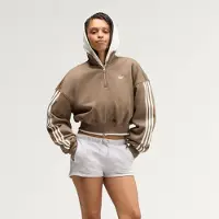 Adidas adidasJersey adiSignature 3 Stripes Firebird con cremallera hasta el pecho S Cargo Brown / Off White Mujer