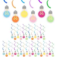 OEM Conjunto de 36 elementos decorativos para iluminación, con espirales de bombillas, papel y elementos colgantes
