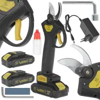 GEKO Tijeras eléctricas de 21 V, 2 baterías de 2,0 Ah - JOHN GARDENER G80662