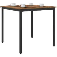 vidaXL - Mesa cuadrada de 80 x 80 x 75 cm, fabricada en material de madera con acabado en roble