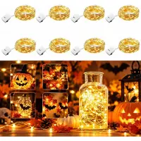 OEM Conjunto de 2 metros de luces LED con 20 LEDs, luz blanca cálida, 3 modos