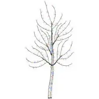 Syfax Árbol de Navidad LED de pared 180 cm 200 LED Multicolor Acero