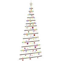 Syfax Árbol de Navidad colgante con bolas 210 cm 130 LED Multicolor