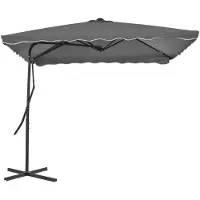 Syfax Sombrilla de jardín con palo de acero antracita 250x250 cm