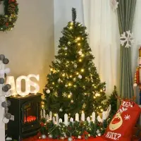 BellaFurn Árbol de Navidad artificial de 150 cm con 120 luces LED | Color: Verde | Dimensiones: 95x95x150 cm