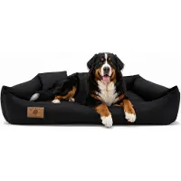 Merkloos Cama para perros de tamaño extra grande con cojín reversible y funda impermeable