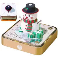 Merkloos Calendario tridimensional con diseño de muñeco de nieve para el año 2026