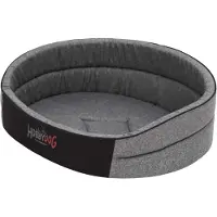 Merkloos Cama redonda para perros, fabricada con tejido ecológico de lino, modelo R1, de 42 x 30 cm