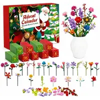 Merkloos Calendario de Adviento creativo 2026 con bloques de construcción florales