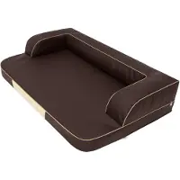 Merkloos Cama suave para perros con funda extraíble, tamaño XL, 100 x 62 cm, color marrón