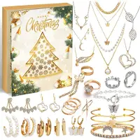 Merkloos Calendario de adviento para mujeres con 24 sorpresas, ideal para joyería