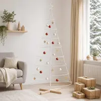 Syfax Árbol de Navidad de metal con soporte KUOPIO 210 cm Acero