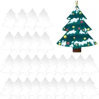 Merkloos 30 adornos navideños de acrílico transparente, de 9,15 cm de diámetro