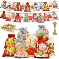 Merkloos Calendarios de adviento de tela: 24 motivos navideños - Decoración hecha a mano