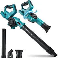 LTPRTZ Accu Bladblazer - Soplador eléctrico para hojas - Limpieza de jardines - Giratorio 270° - 2 baterías de 3000mAh - Negro