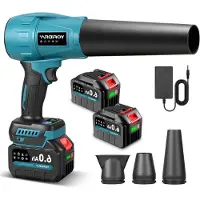 LTPRTZ Accu Bladblazer - Soplador eléctrico - Para limpieza de jardines - Motor turbo potente - 33.000 RPM - Color negro