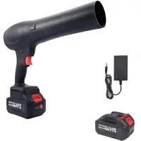 LTPRTZ Soplador de hojas inalámbrico - Potente soplador eléctrico - Limpieza de jardines - Motor sin escobillas - 130.000 RPM - Negro