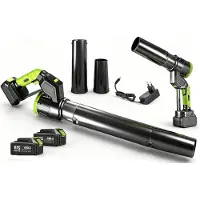 LTPRTZ Soplador de hojas inalámbrico - Aspiradora de hojas eléctrica - Mantenimiento de jardines - Motor sin escobillas - 50 m/s - Verde