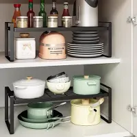 LTPRTZ Kastorganizer Set - Estante para cocina - Crea espacio - Metal de alta calidad - 33 x 21 x 18.5 cm - Negro