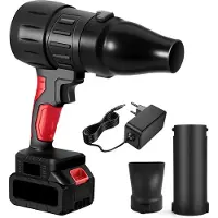 LTPRTZ Accu Bladblazer - Soplador inalámbrico - Para limpieza de jardines - Flujo de aire potente - 21 voltios - Negro