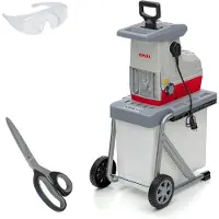 LTPRTZ Trituradora eléctrica - Herramienta de jardinería - Para procesar residuos de jardín - Motor de 3000 vatios - Diámetro máximo de ramas: 44 mm - Color: negro