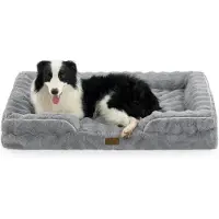 Markenlos Cama para perros - Cama para mascotas - Para un descanso cómodo - Comodidad ortopédica - Tamaño XL - Gris