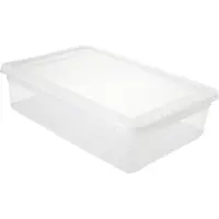 LTPRTZ Caja de almacenamiento con ventilación - Contenedor transparente - Para organizar el hogar - Sistema de regulación de aire patentado - 8 litros - Transparente