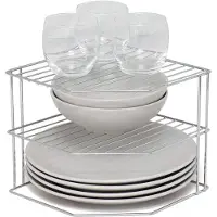 LTPRTZ Estante organizador de 3 niveles – Ideal para la cocina – Organiza armarios – Diseño que ahorra espacio – 23 x 23 x 198 cm