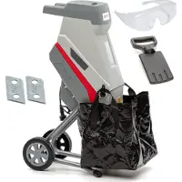 LTPRTZ Trituradora eléctrica para ramas - Trituradora de jardín - Para procesar residuos de poda - Motor potente de 2500W - Capacidad para ramas de hasta 45 mm de diámetro - Color negro