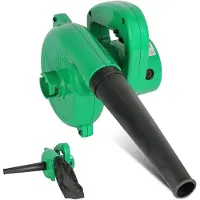 LTPRTZ Soplador eléctrico de hojas - Aspiradora de jardín - Para limpiar el jardín - Reversible con bolsa de recogida - 500 vatios - Verde