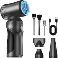 LTPRTZ Soplador eléctrico de hojas - Eliminador de polvo - Limpieza de aparatos - Recargable - 440 gramos - Negro