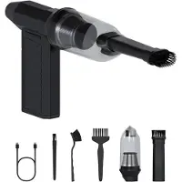 LTPRTZ Soplador eléctrico de hojas - Aspiradora - Limpieza de aparatos - Función 2 en 1 - Batería de 6000 mAh - Color negro