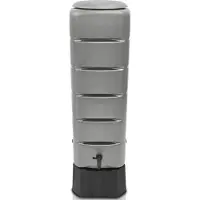 LTPRTZ Depósito de agua para jardín - Resistente a las heladas - Plástico - 120 litros de capacidad - Gris