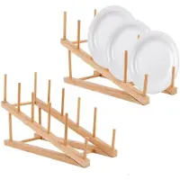 LTPRTZ Soporte para tablas de cortar de bambú - Estante para tablas de cortar de cocina - Organización para la cocina - Material sostenible - 2 unidades - Natural