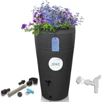 LTPRTZ Regenton - Waterton. Depósito de agua de lluvia - Para riego de jardín - Con maceta integrada - 230 litros - Color antracita