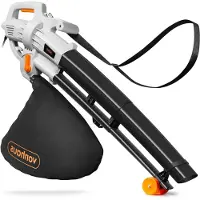 LTPRTZ Aspiradora eléctrica para jardín - Soplador de hojas con trituradora - Para limpieza y mantenimiento del jardín - Función 3 en 1 - Depósito de 35 litros - Color negro