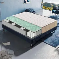 MaterassieDoghe Colchón de 80x200 cm, altura 26 cm, con núcleo de muelles ensacados, firmeza H3, diseño ergonómico de 5 zonas