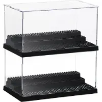 LTPRTZ Caja expositora de acrílico - Juego de cajas de almacenamiento - Para exhibir colecciones - Apilable, a prueba de polvo - 25,5 x 13,7 x 15,5 cm - Transparente