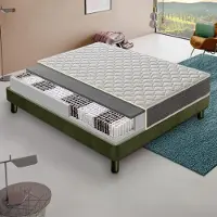 MaterassieDoghe Colchón de 80x190 cm, altura 22 cm, con núcleo de muelles ensacados, firmeza H3, diseño ergonómico