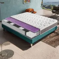 MaterassieDoghe Colchón de 140x190 cm, altura 26 cm, con núcleo de muelles ensacados, firmeza H3, diseño ergonómico de 5 zonas