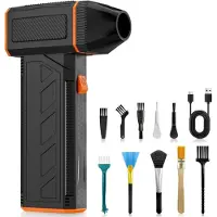 LTPRTZ Soplador eléctrico para hojas - Aire comprimido - Limpieza de componentes electrónicos - 150.000 RPM - 3 velocidades - Color negro