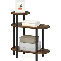 LTPRTZ Mueble aparador Rund con 3 niveles y estructura de madera visible
