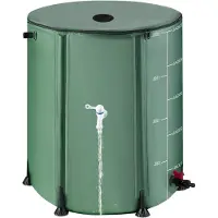 LTPRTZ Depósito plegable para recoger agua de lluvia - Almacenamiento de agua - Recolección de agua de lluvia - Sellado hermético - 200 litros - Color verde