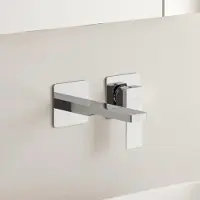 Sanitary Brands Kronenbach Quara 3.0: Grifo de pared para lavabo, alcance de 15 cm