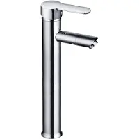 DP GRIFERIA Grifo para lavabo de la marca DP, con caño alto, 1 unidad, color plateado, diseño "Roble"