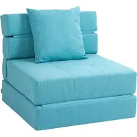 Novavision Sillón reclinable 2 en 1, convertible en cama. Sillón relax con cojín. Cama para invitados, con capacidad de carga de hasta 100 kg. Color azul