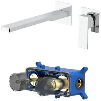Sanitary Brands Kronenbach Quara 3.0, juego de grifo monomando para lavabo empotrado, incluye cuerpo, alcance de 24 cm, 5 l/min